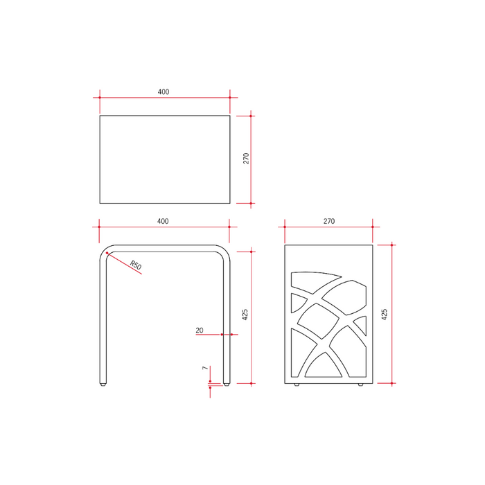 Thermogroup Ivy Solid Surface Shower Stool