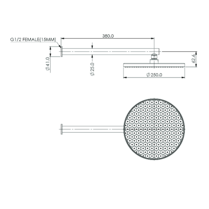 Greens Tapware Glide RainBoost Wall Shower