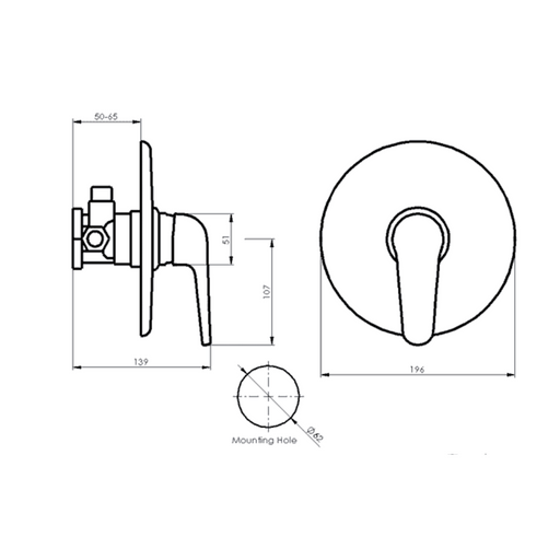 Greens Tapware Marketti Blade Retrofit Shower Mixer