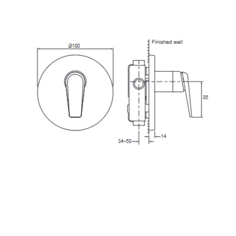 Kohler Avid Shower/Bath Mixer Polished Chrome