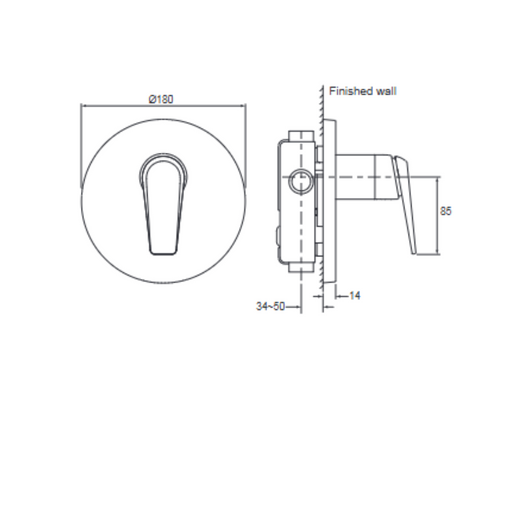 Kohler Avid Shower/Bath Mixer Polished Chrome