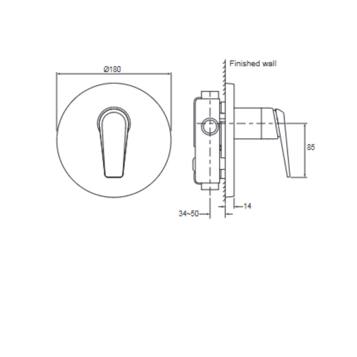 Kohler Avid Shower/Bath Mixer Polished Chrome