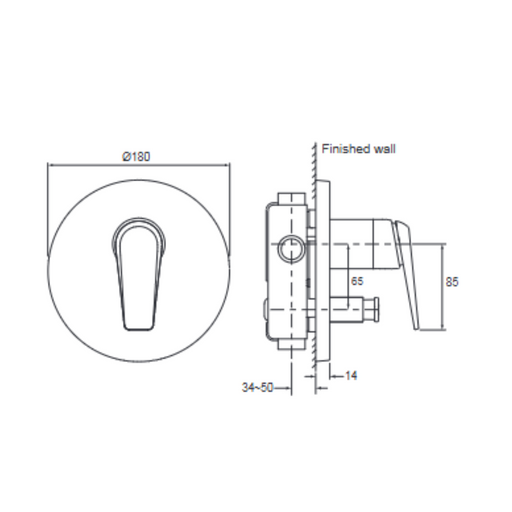 Kohler Avid Bath/Shower Mixer w/ Diverter Polished Chrome