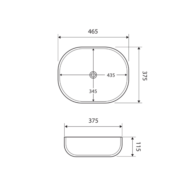 Fienza Koko 465 Above Counter Basin