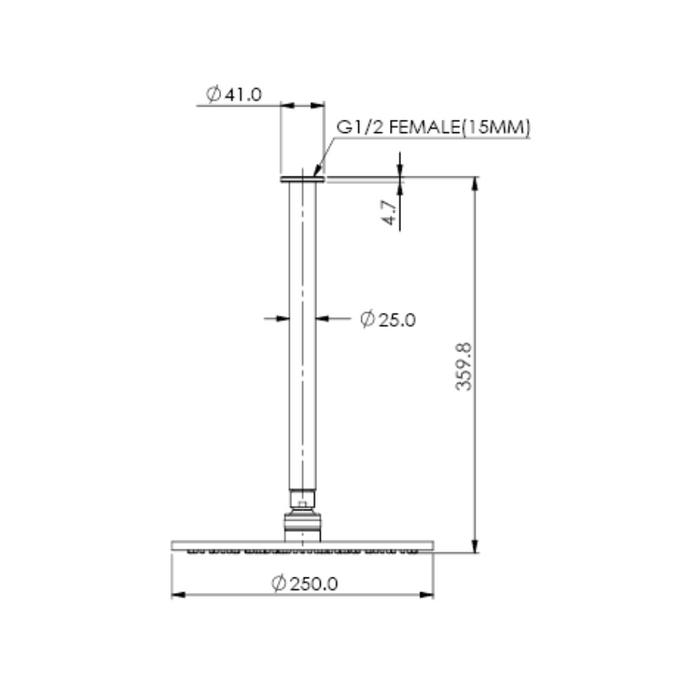 Greens Tapware Gisele Ceiling Shower