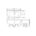 Fienza Keeto Back-To-Wall Acrylic Bath, 1500mm