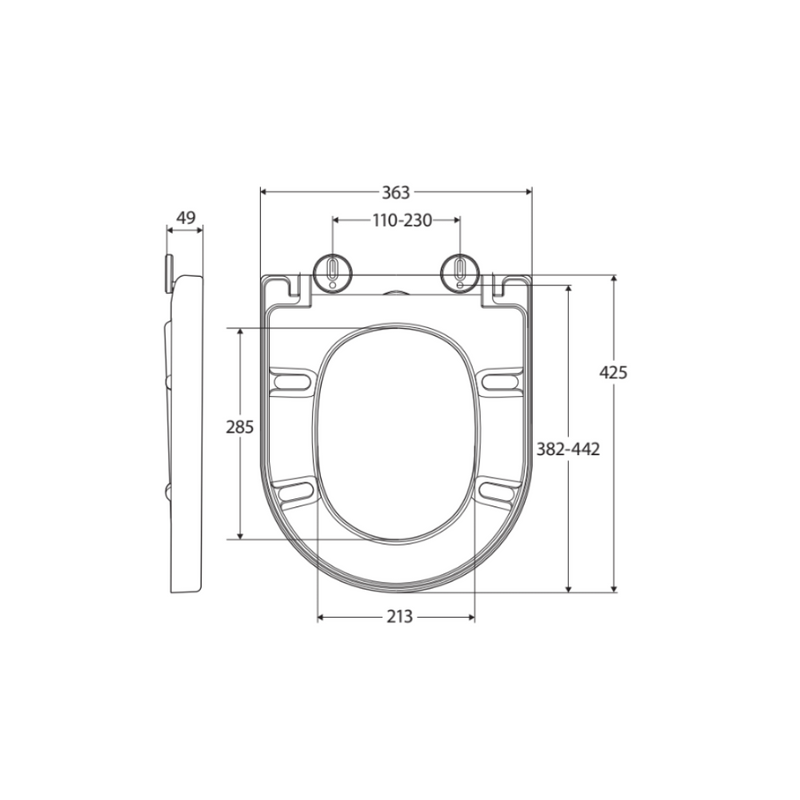 Fienza Empire Toilet Seat Gloss White