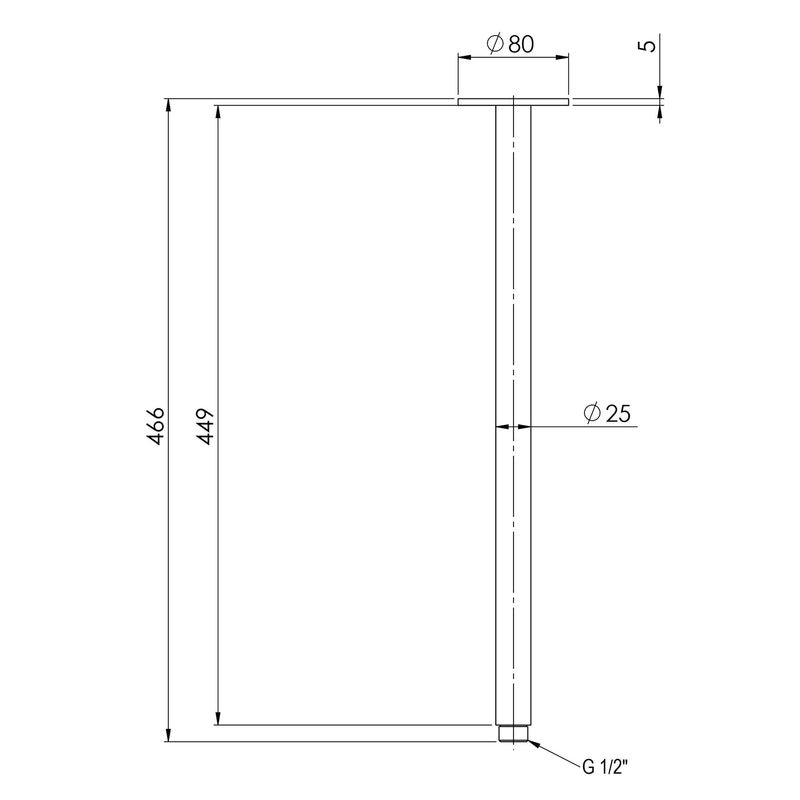 Phoenix Vivid Ceiling Arm 450mm