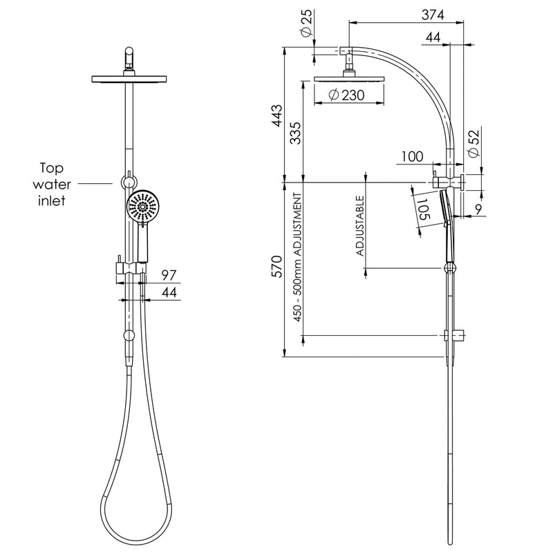 Phoenix Vivid Twin Shower