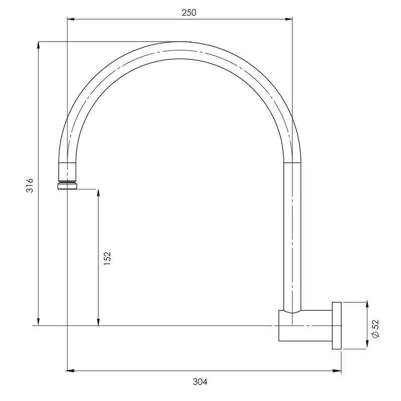 Phoenix Vivid High-Rise Shower Arm