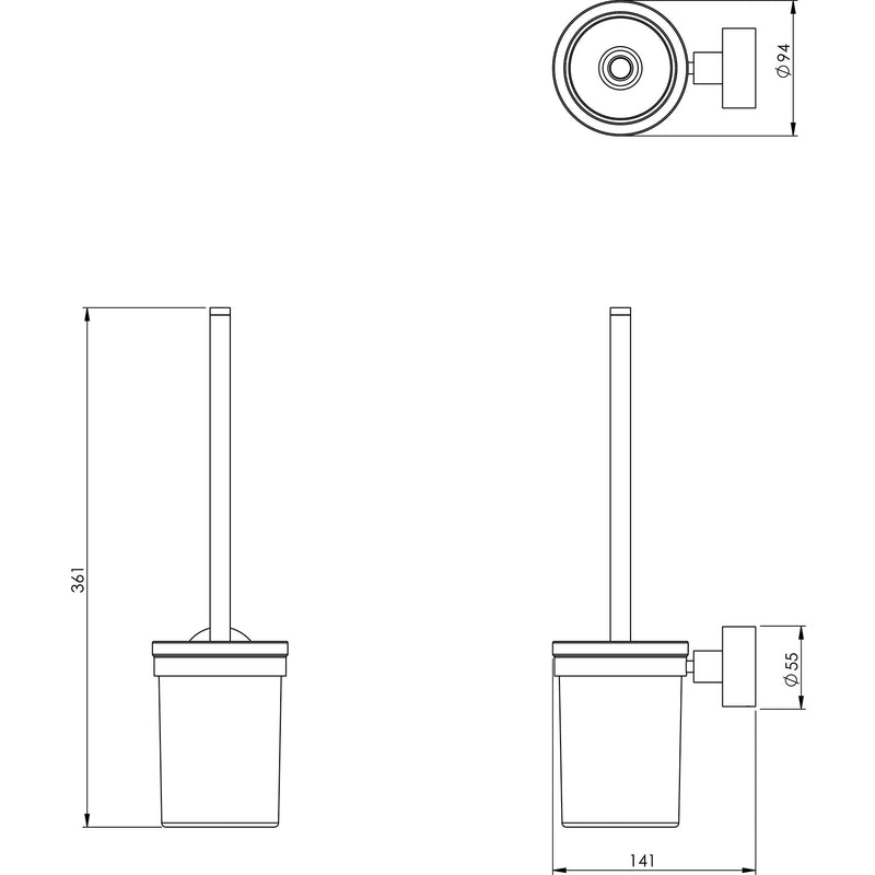 Phoenix Vivid Toilet Brush & Holder