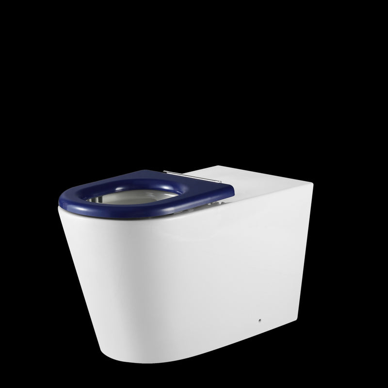 Oliveri Vienna Wall Faced Care Toilet Suite With Blue Seat