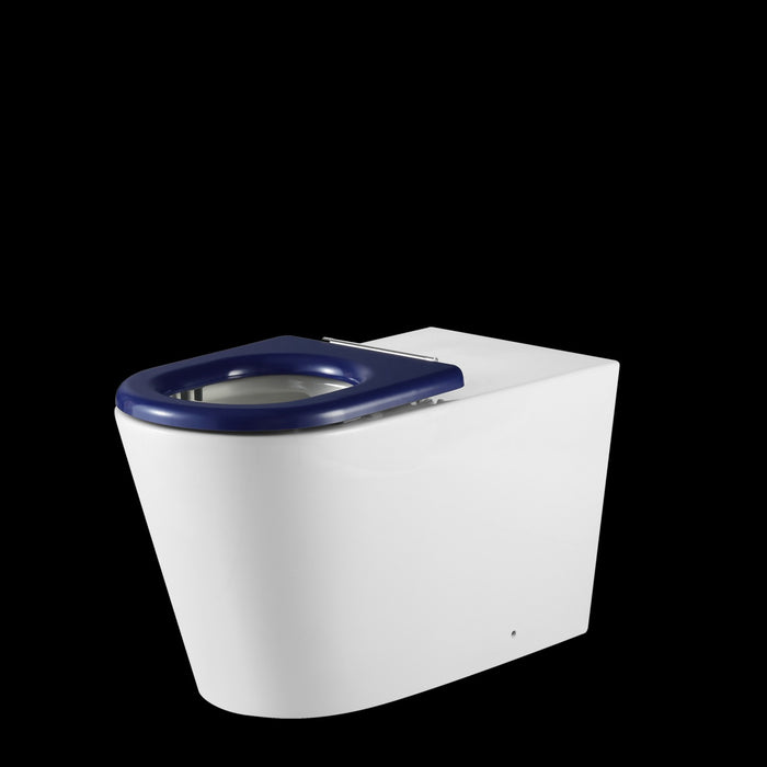 Oliveri Vienna Wall Faced Care Toilet Suite With Blue Seat