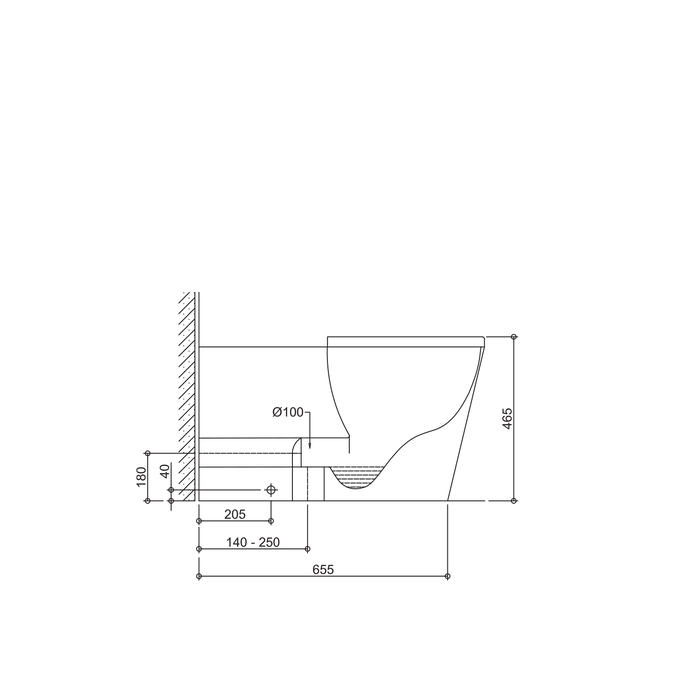 Oliveri Vienna Wall Faced Care Toilet Suite With Grey Seat