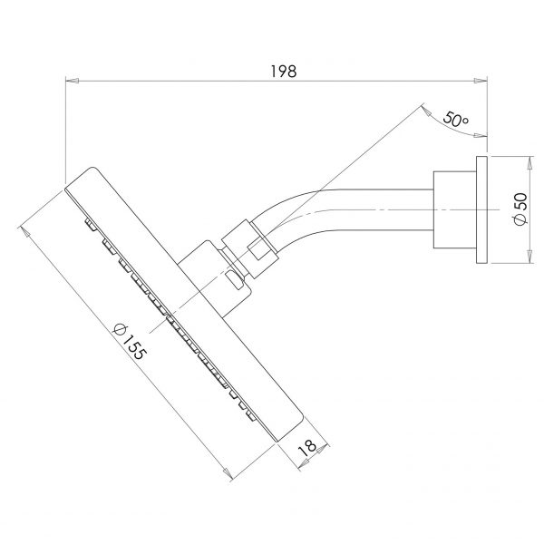 Phoenix Vivid Slimline Shower Arm & 155mm Round Rose