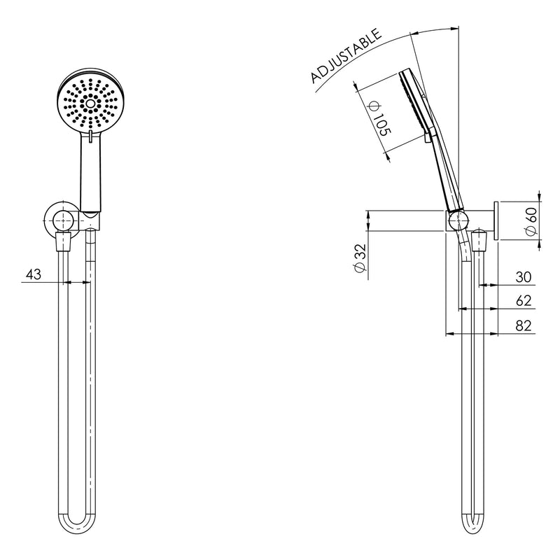 Phoenix Vivid Slimline Hand Shower