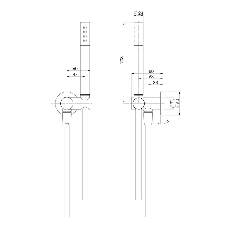 Phoenix Vivid Slimline Microphone Hand Shower