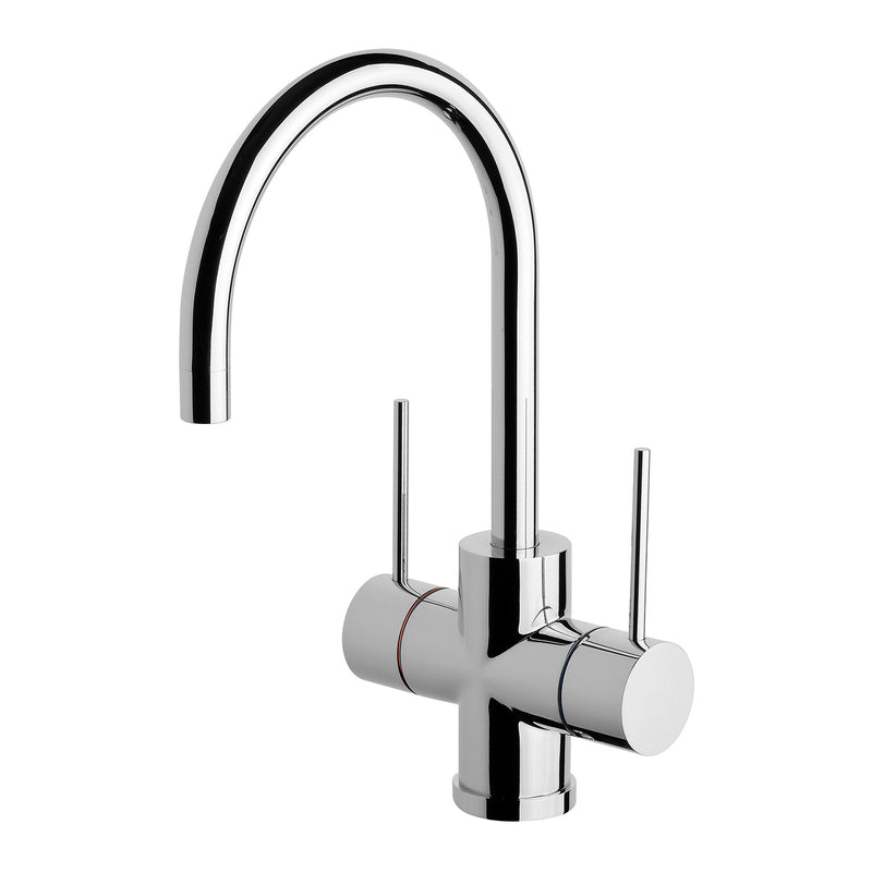 Phoenix Vivid Slimline Twin Handle Sink Mixer 160mm Gooseneck