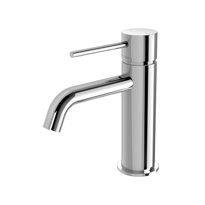 Phoenix Vivid Slimline Basin Mixer Curved Outlet