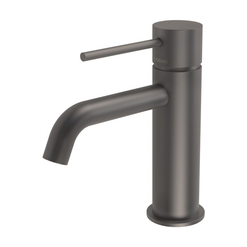 Phoenix Vivid Slimline Basin Mixer Curved Outlet