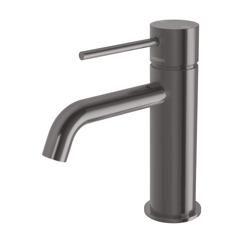 Phoenix Vivid Slimline Basin Mixer Curved Outlet