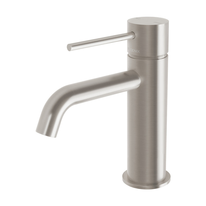 Phoenix Vivid Slimline Basin Mixer Curved Outlet