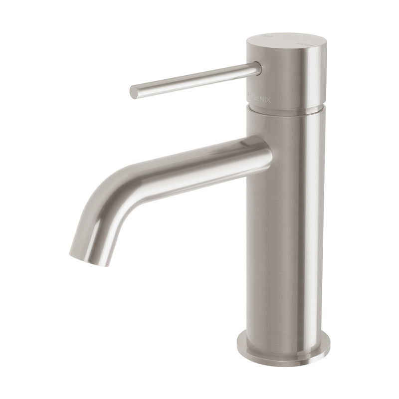 Phoenix Vivid Slimline Basin Mixer Curved Outlet