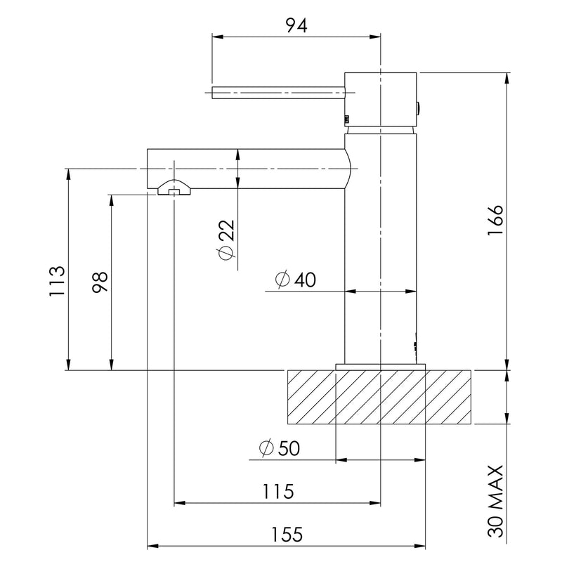Phoenix Vivid Slimline Basin Mixer