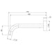 Phoenix Vivid Slimline Wall Basin Outlet 180mm Curved – Lead Free