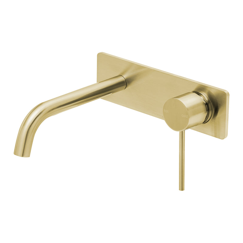 Phoenix Vivid Slimline Wall Bath Mixer Set 180mm Curved
