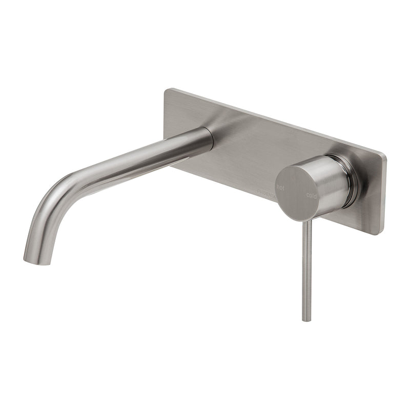 Phoenix Vivid Slimline Wall Bath Mixer Set 180mm Curved