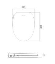 Lafeme Vera 480mm Non Electric Bidet Toilet White Seat