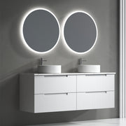 Aulic Verona Mark II Wall Hung V Groove Matte White Finger Pull Cabinet 1500mm