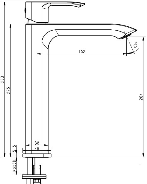 Millennium Zoya Vessel Basin Mixer