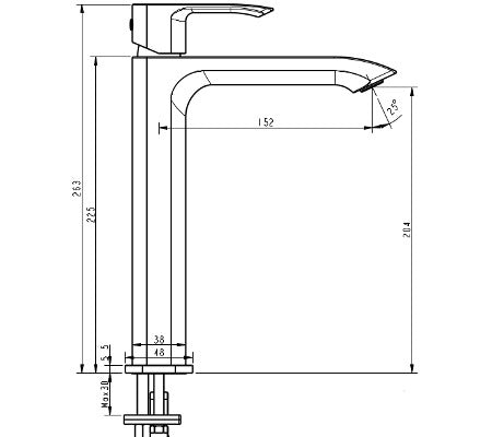 Millennium Zoya Vessel Mixer