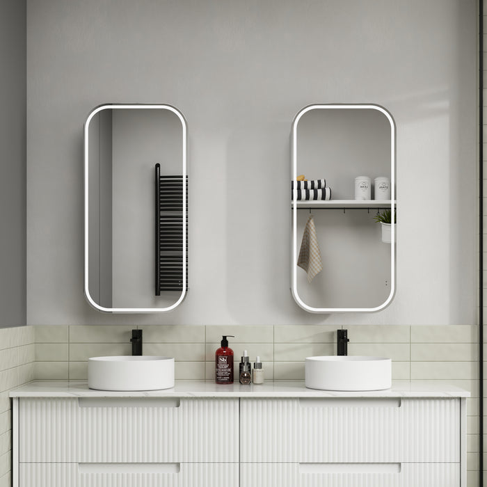 Aulic Vienna LED Matte White Shaving Cabinet 