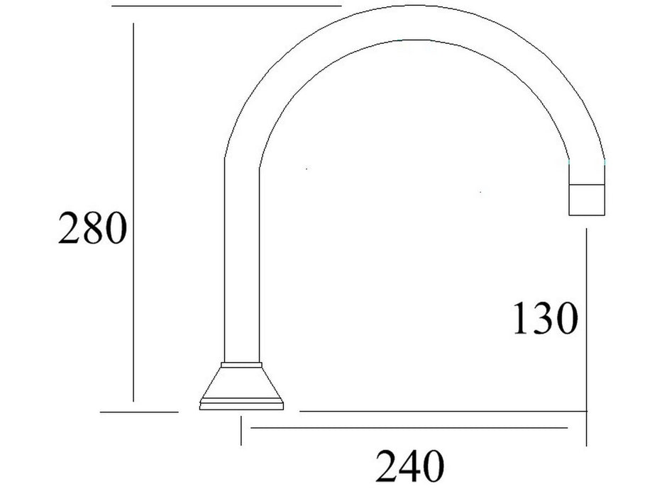 Millennium Waterfall Hob Spa Spout