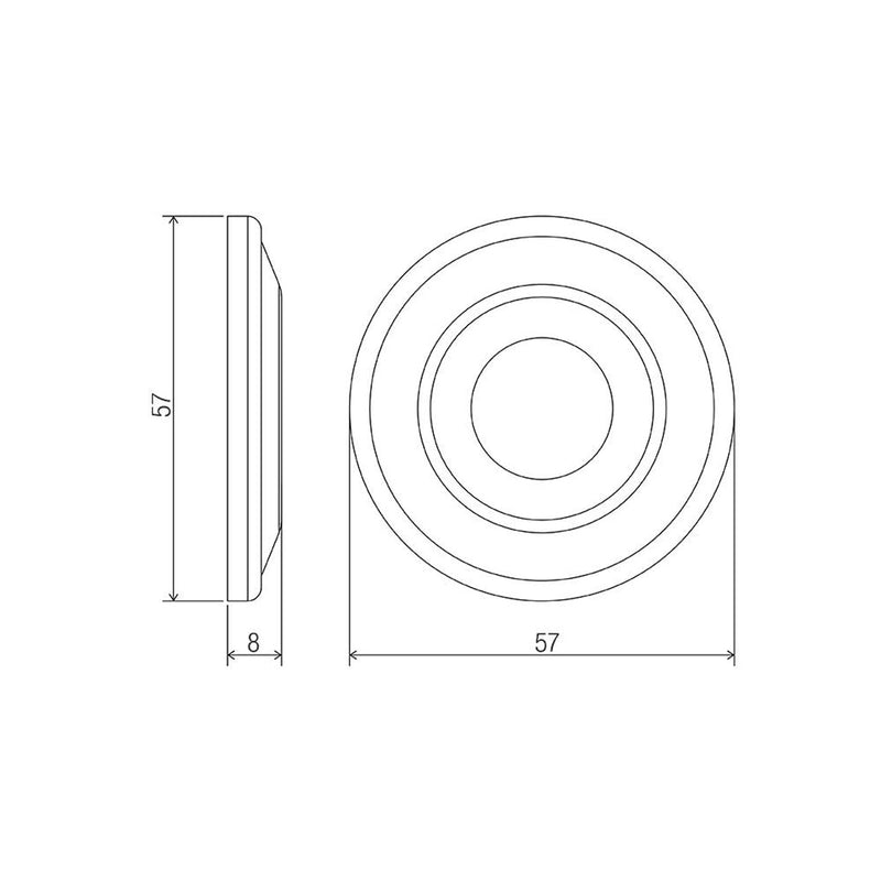 Conserv Domed Wall Flange - Round