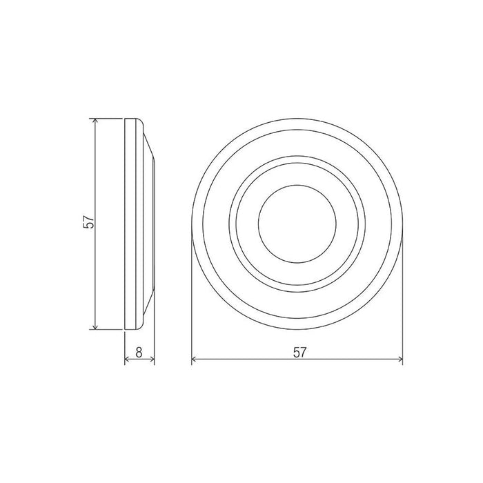 Conserv Domed Wall Flange - Round