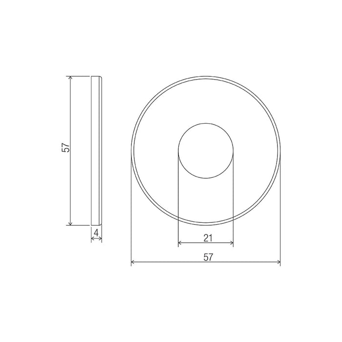 Conserv Flat Wall Flange - Round