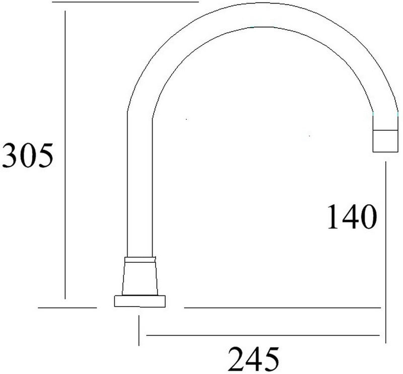 Millennium Waterpoint Hob Spa Spout