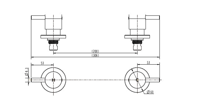 MODERN NATIONAL Wall Top Assemblies Round Quarter Turn