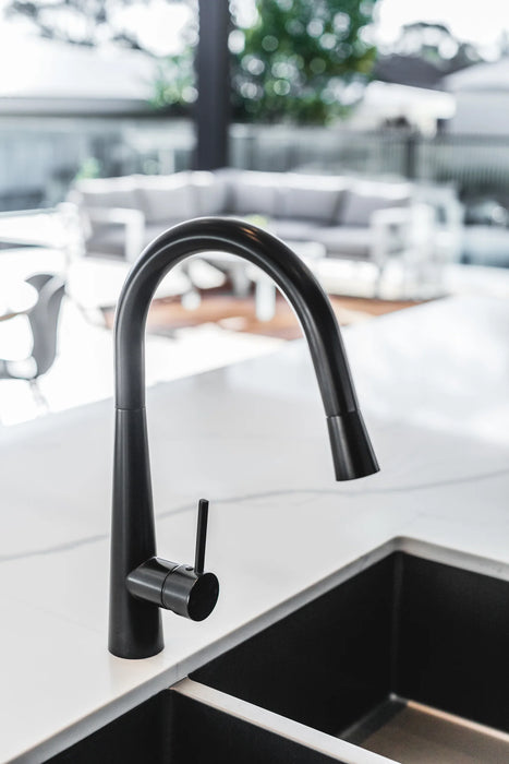 Meir Round Pull Out Kitchen Mixer Tap