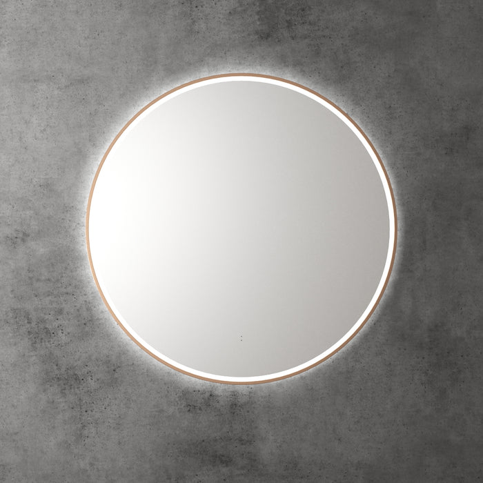 Aulic Windsor Round LED Mirror 900mm brushed nickel