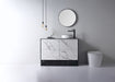 DOVE MATTE WHITE AND BLACK ABOVE COUNTER BASIN 360*360*120MM