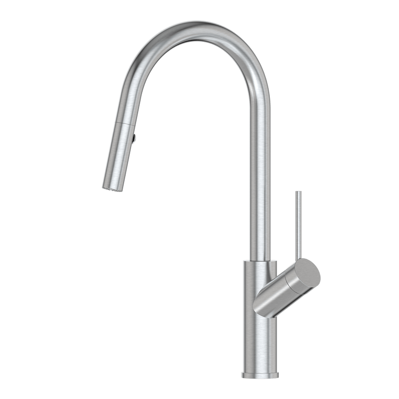 XCALIBRE 316 Stainless Steel Alfresco Gooseneck XPRESSFIT Pull out Mixer with Dual Spray