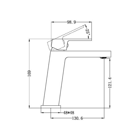 Nero Celia Basin Mixer Angle Spout
