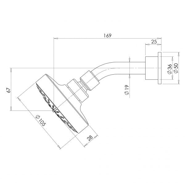 Phoenix Ivy 3 Function Wall Shower & Arm