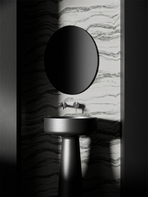 Nero Zen SS316L Wall Basin/Bath Mixer Separate Back Plate Spout