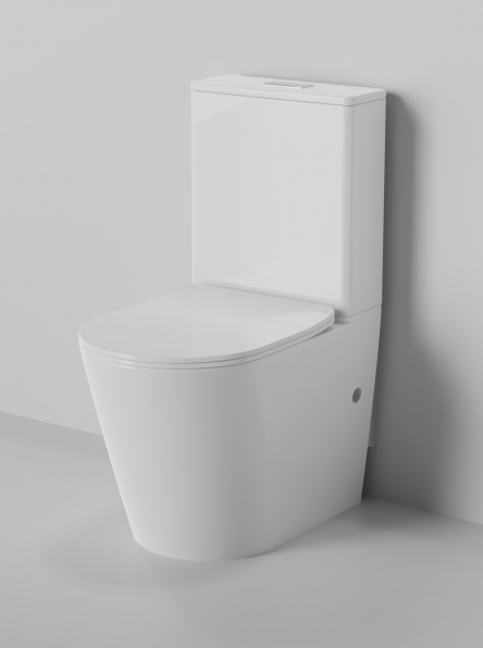 Zumi Extra High Rimless Tornado Wall Faced Toilet Suite WELS 4 Star 4.4L/Full